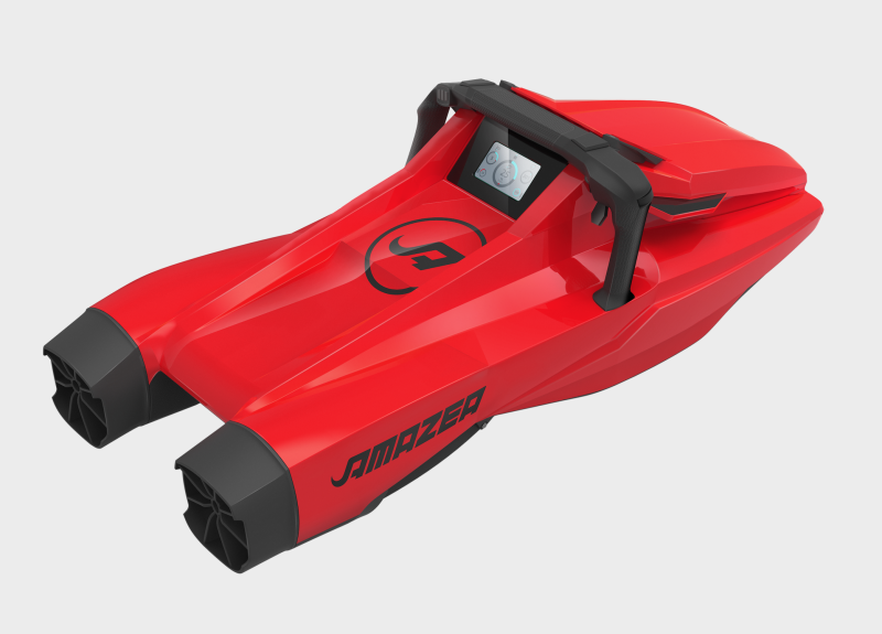 sea scooter twin engine amazea rouge dessus 3/4