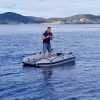 catamaran à moteur gonflable takacat 340 LX action de pêche