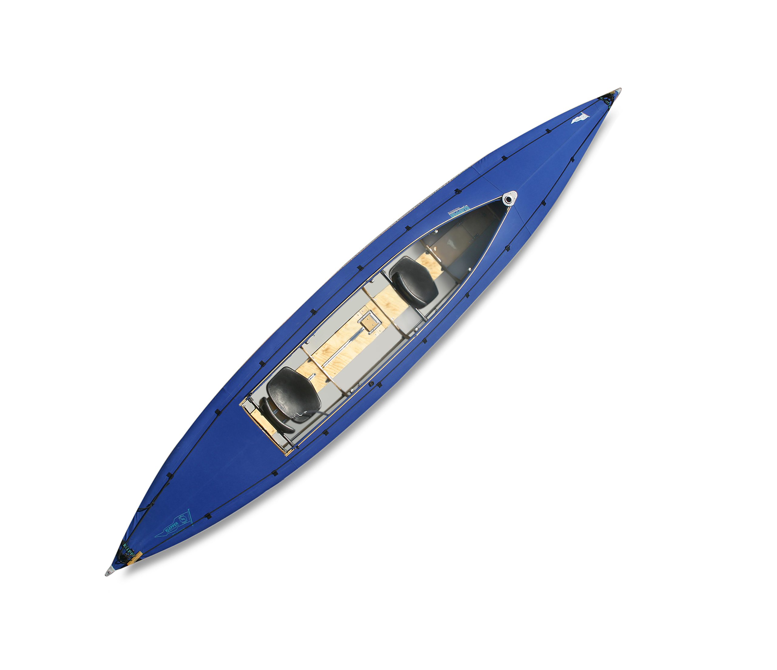 kayak bois et toile pliant Klepper 545 classic bleu dessus