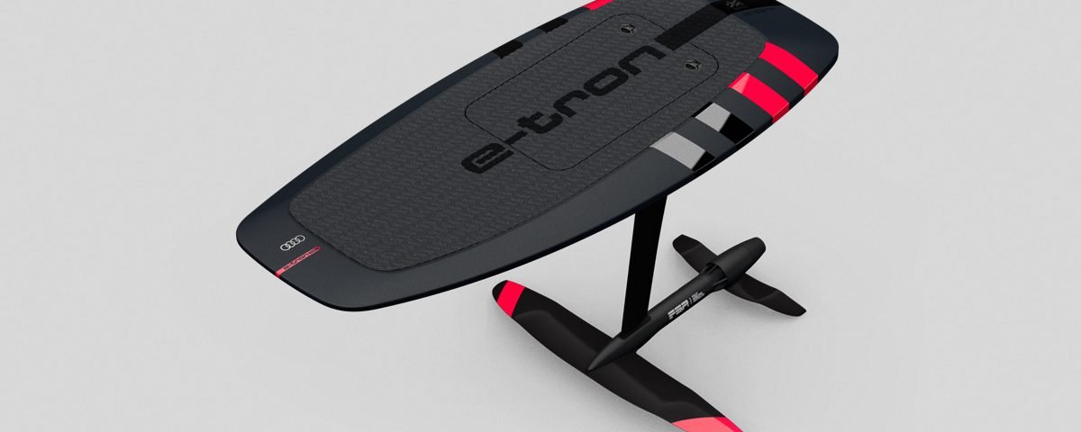 efoil audi e-tron noir de 3/4